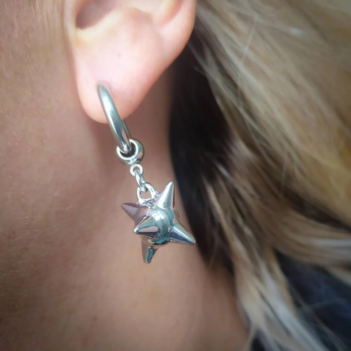 Wholesale nail ball earrings punk earrings alternative gothic earrings gothic jewelry men's earrings